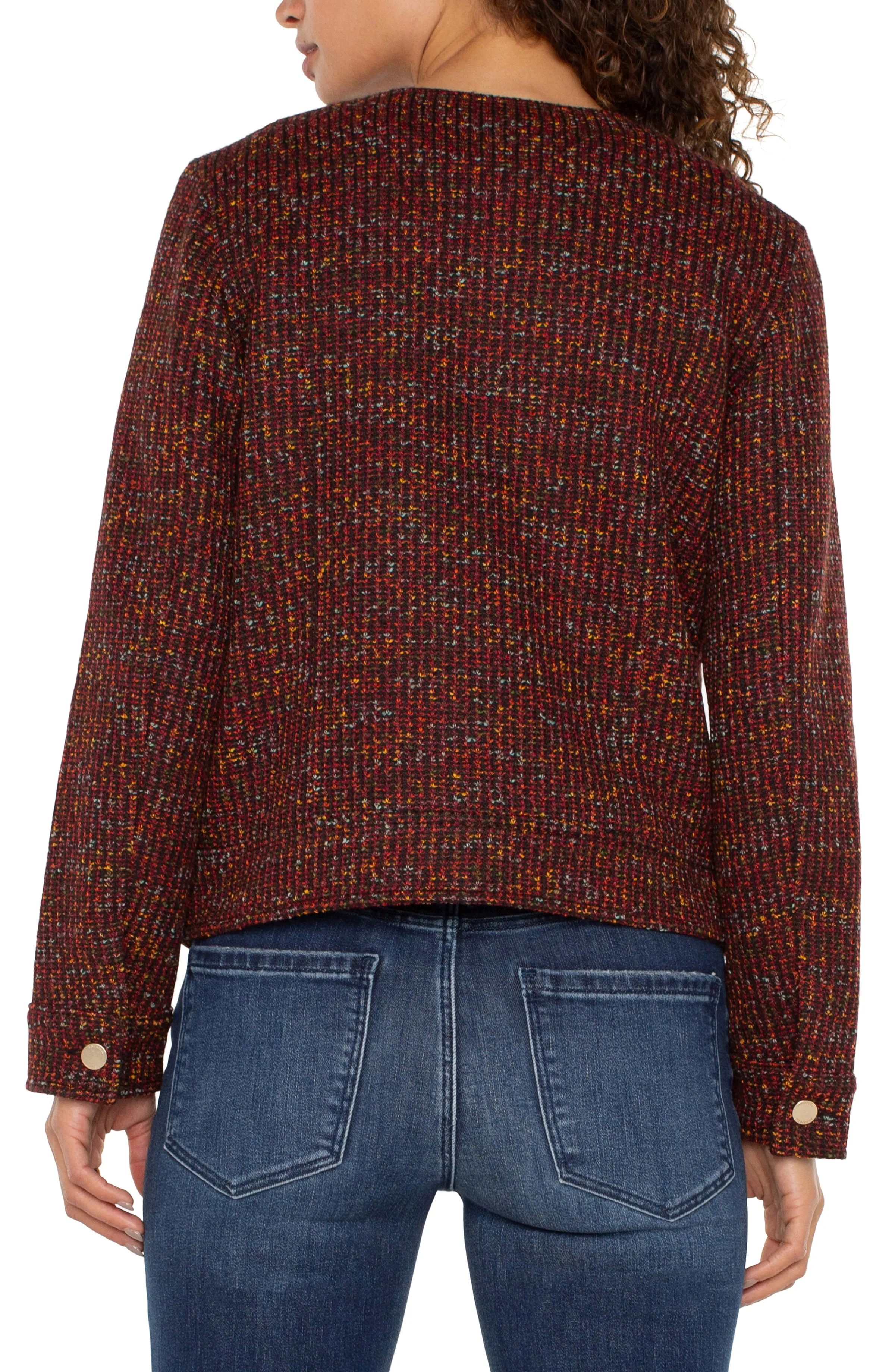 COLLARLESS ZIP UP JACKET