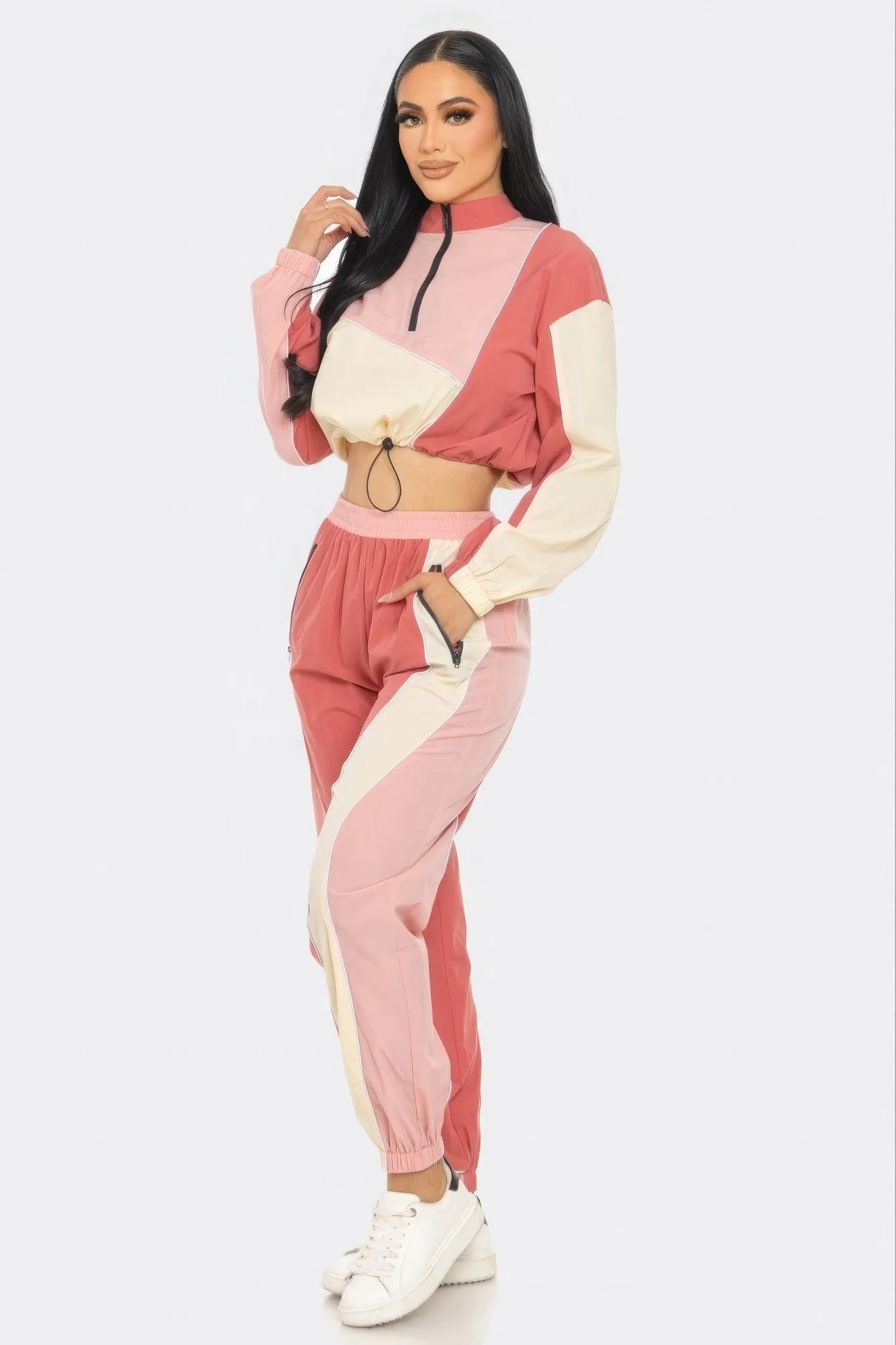 Stylish Multi-Colored Cargo Jogger Set for Casual Wear