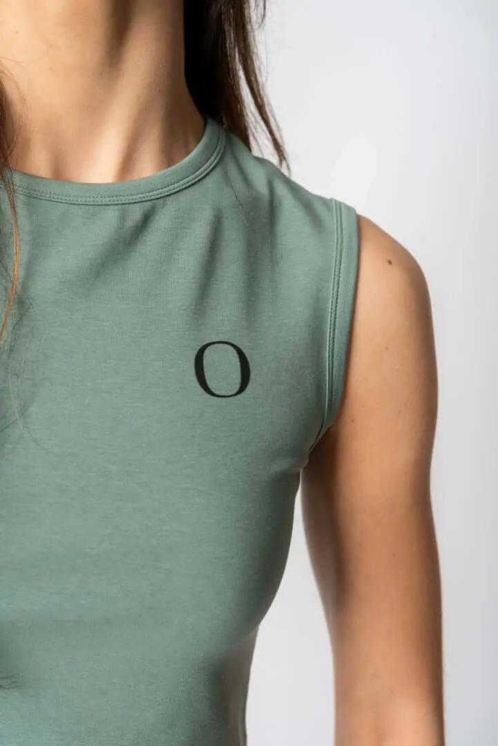 Crop Top in Rosemary Green