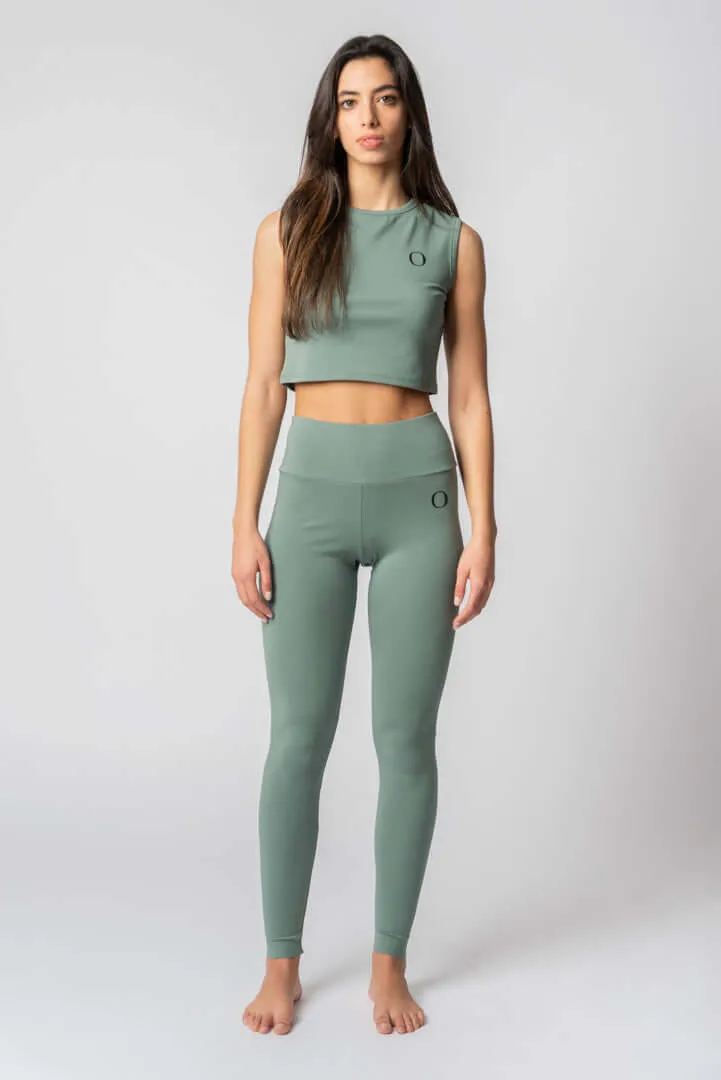 Crop Top in Rosemary Green