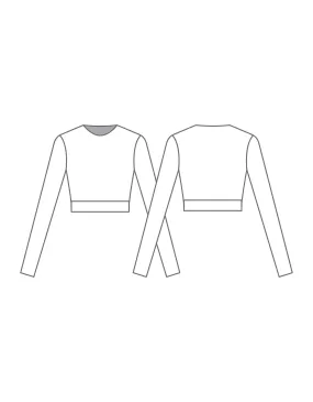 Crossover Long Sleeve Crop