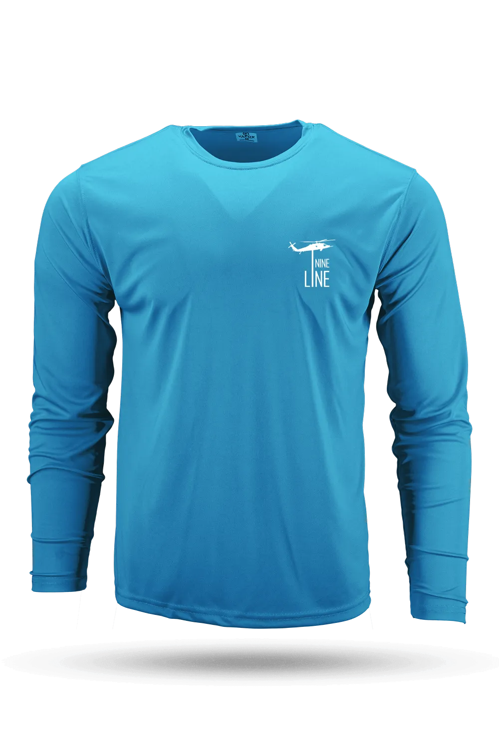 Dropline Logo - Moisture Wicking Long Sleeve T-Shirt