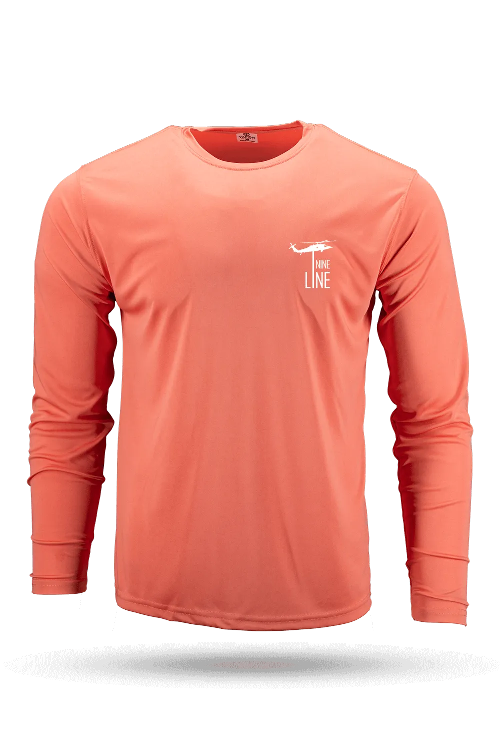 Dropline Logo - Moisture Wicking Long Sleeve T-Shirt