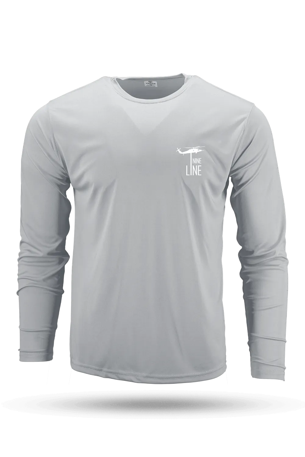 Dropline Logo - Moisture Wicking Long Sleeve T-Shirt