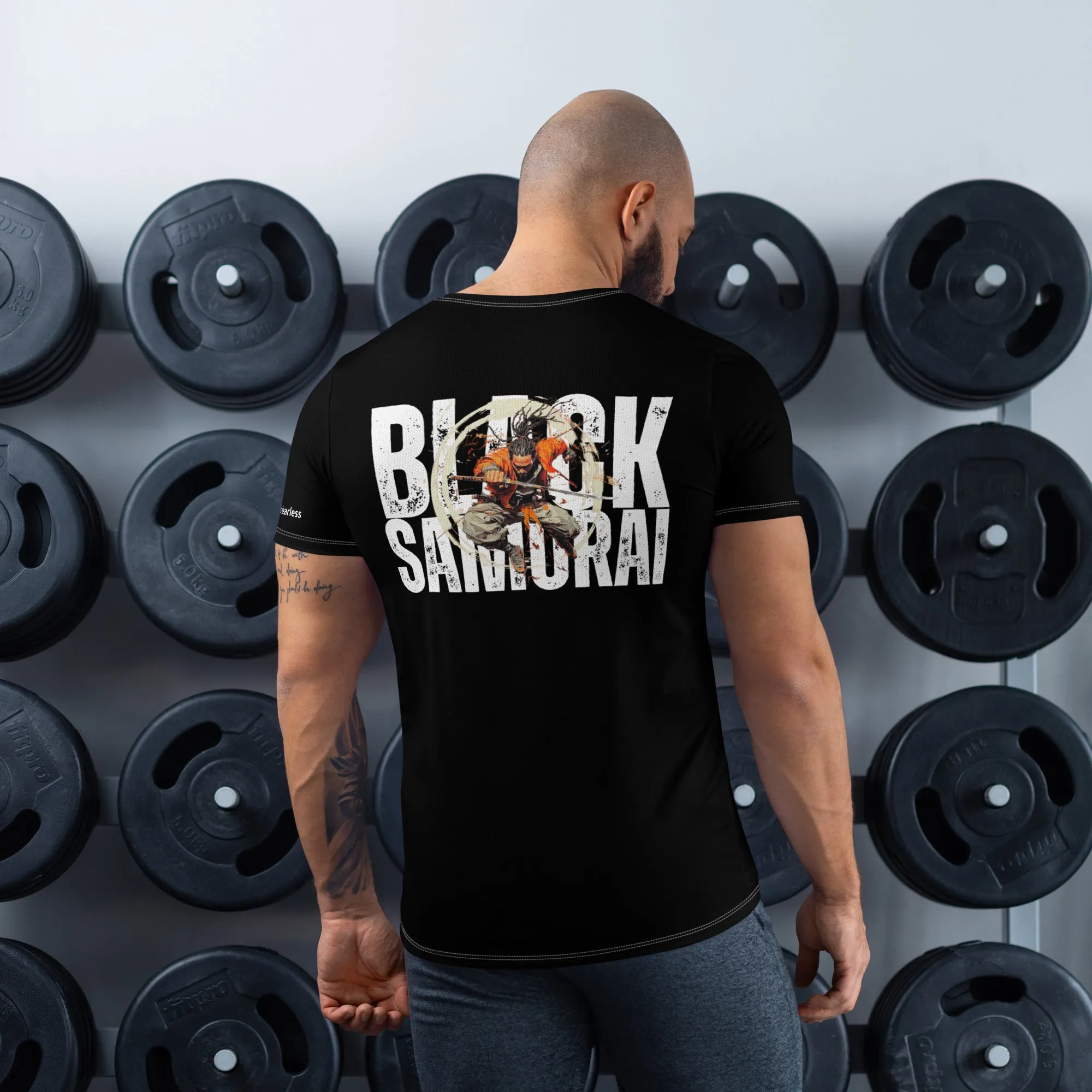 DUO MODERN "Black Samurai 'Nukitsuke'" Men's Athletic T-Shirt