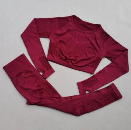 Flattering Fit Long Sleeve Seamless Matching Set