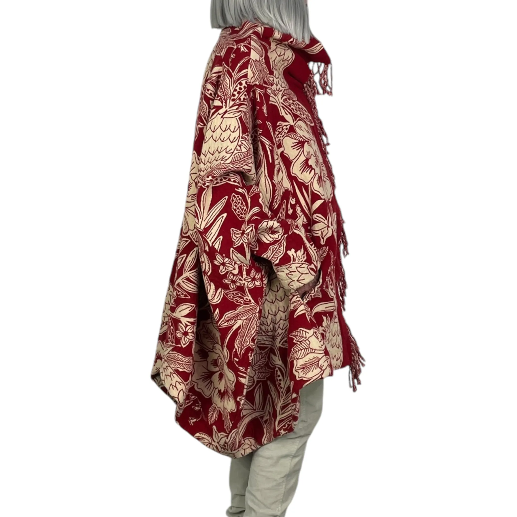 FLORAL JACQUARD OVERSIZED JACKET