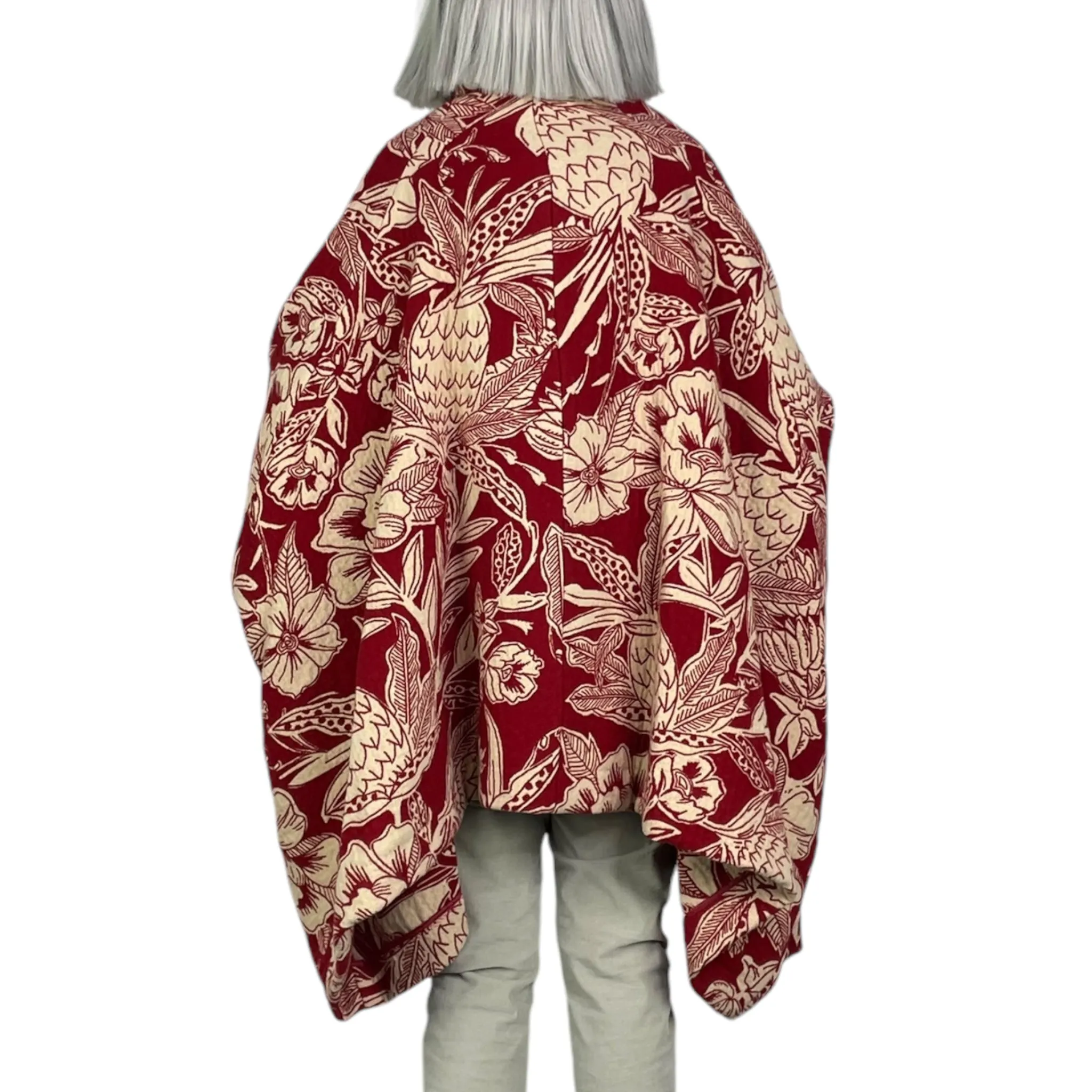 FLORAL JACQUARD OVERSIZED JACKET