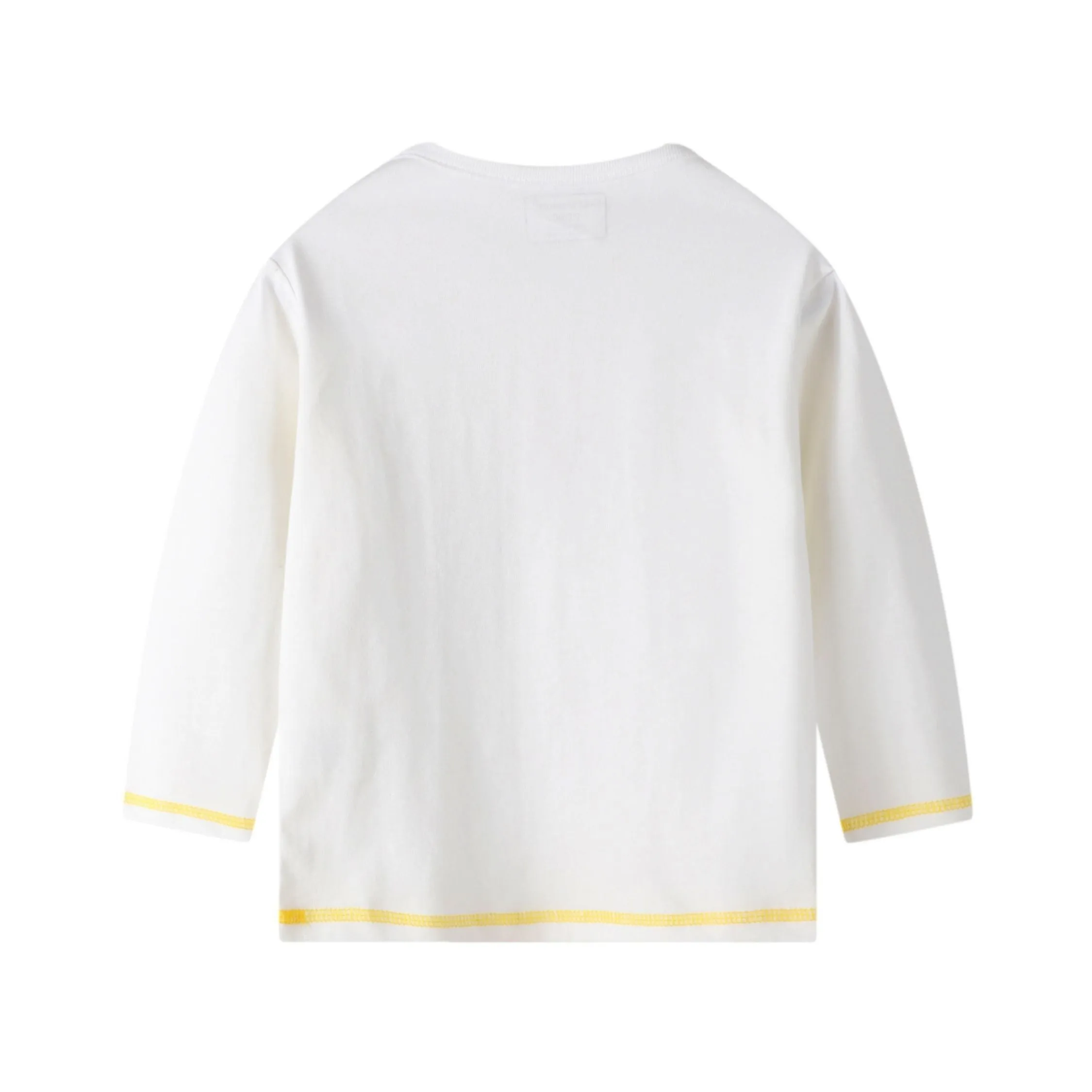 Full Sleeve Unicorn Print Girls T-Shirt, White