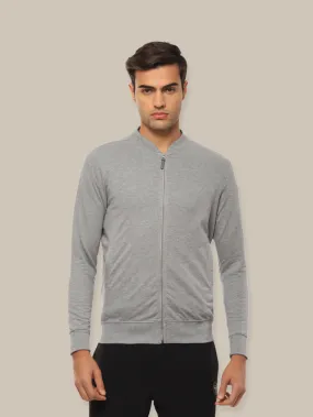 Hummel Elan Men Grey B2B Zipper Jacket