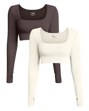 Long Sleeve Crop Tops