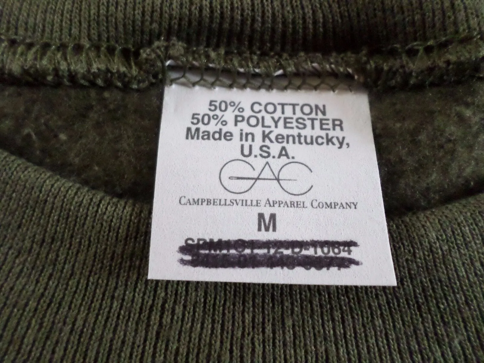 NEW U.S MARINE CORPS SWEATSHIRT U.S.M.C. E.G.A  OD GREEN SIZE MEDIUM U.S.A MADE