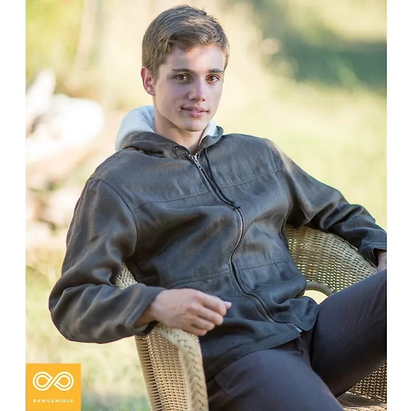 Newfoundland Hooded Organic Hemp Jacket (100% Organic Fleece-Lined) (Unisex)