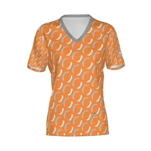 Orange Dimples SS V-Neck Golf Tee