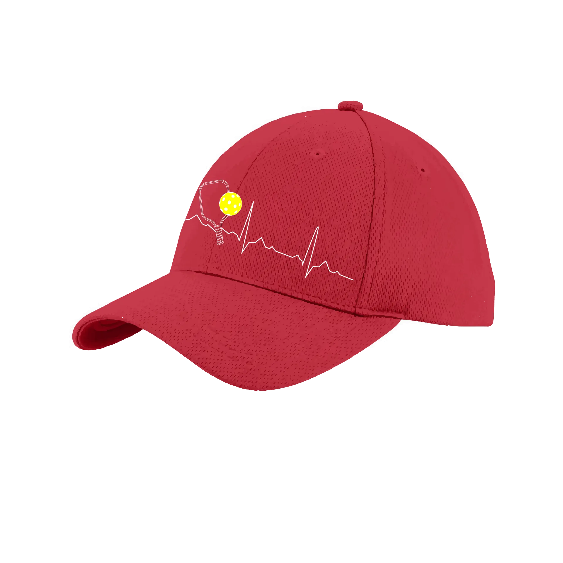 Pickleball Heartbeat EKG | Pickleball Hat | Moisture-Wicking 100% Polyester