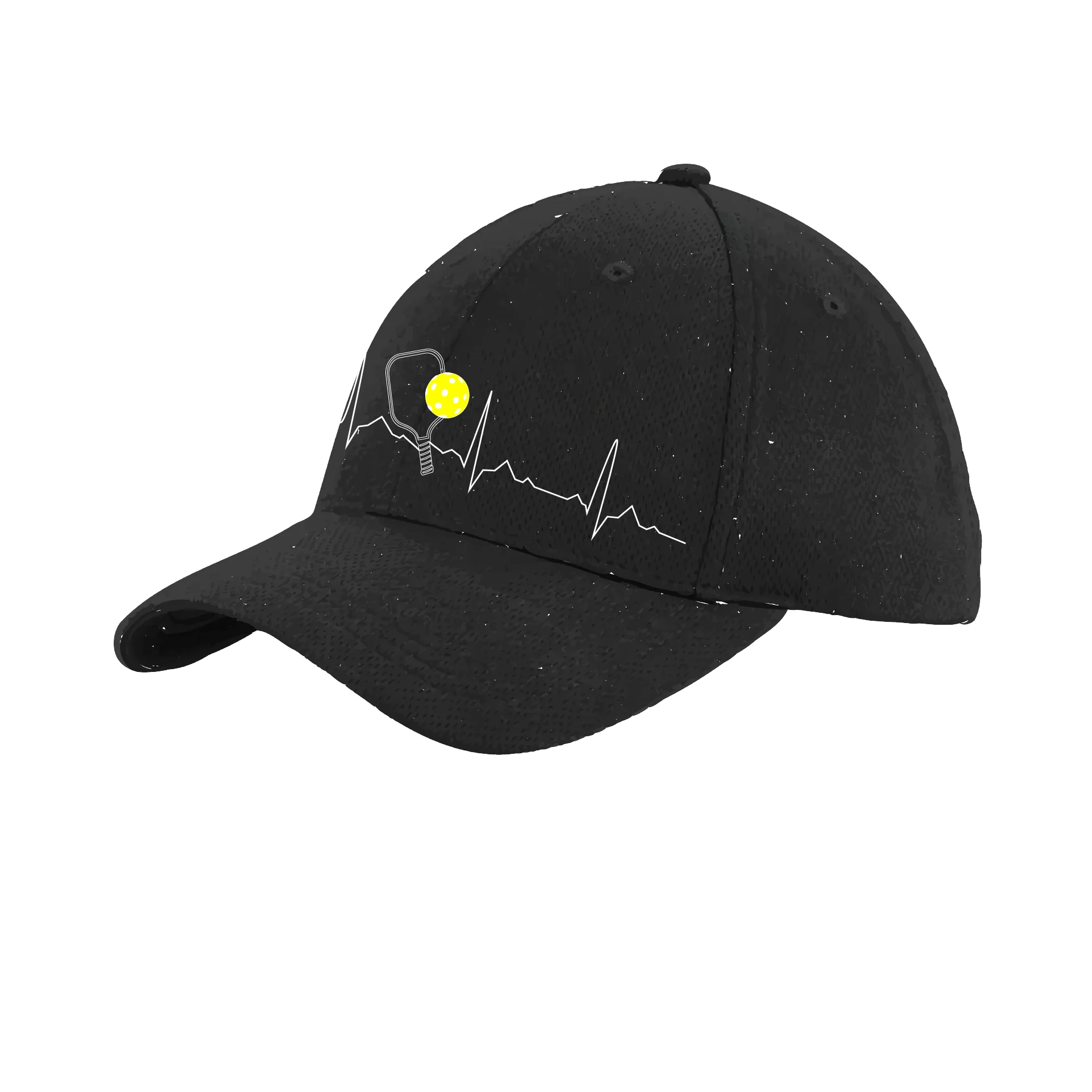 Pickleball Heartbeat EKG | Pickleball Hat | Moisture-Wicking 100% Polyester