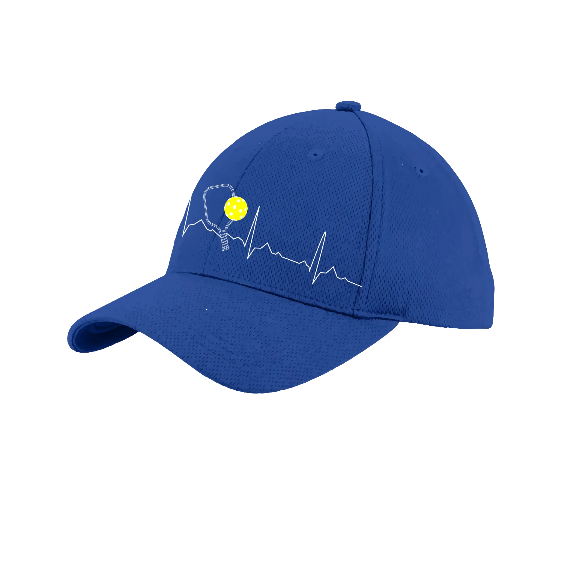 Pickleball Heartbeat EKG | Pickleball Hat | Moisture-Wicking 100% Polyester