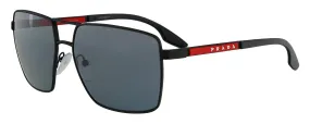 Prada Linea Rossa 0PS 50WS DG002G59 Full Rim Black Aviator Sunglasses