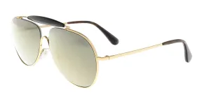 Prada PR 56SS 5AK4L0 Gold Aviator Sunglasses