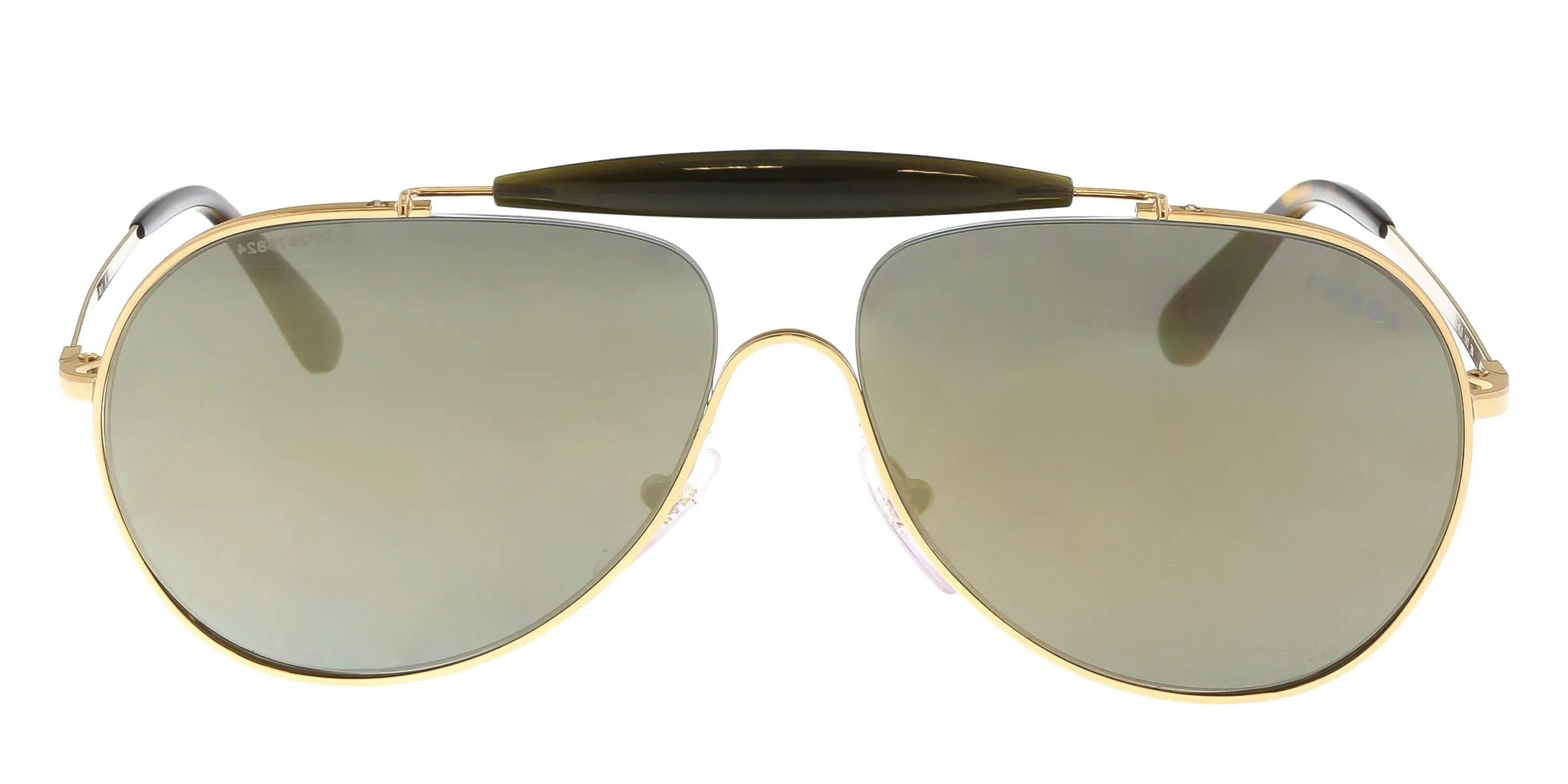 Prada PR 56SS 5AK4L0 Gold Aviator Sunglasses