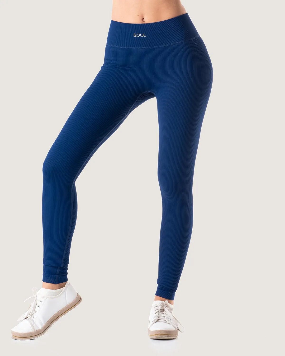 PRIME STATE RIBBED LEGGINGS - NAVY