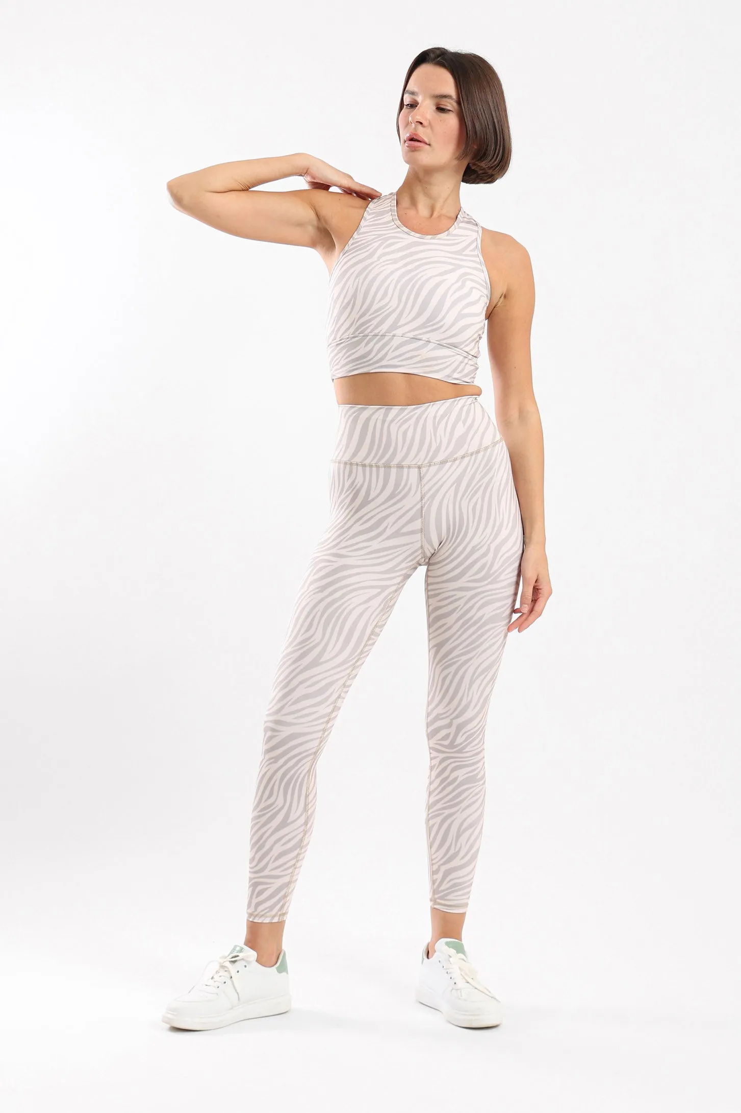 PRINTED LEGGINGS - BEIGE