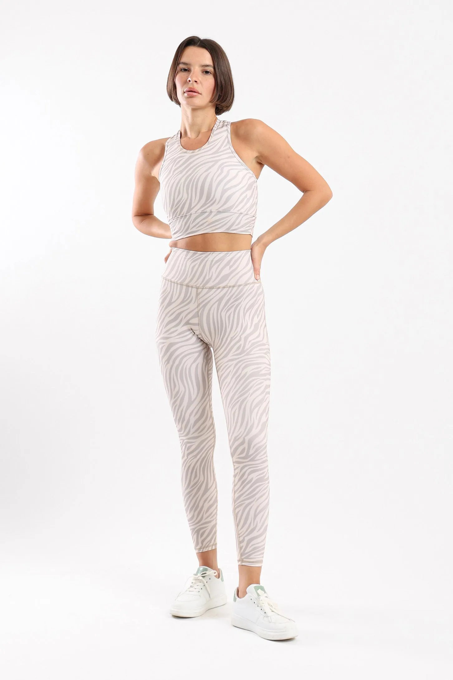 PRINTED LEGGINGS - BEIGE