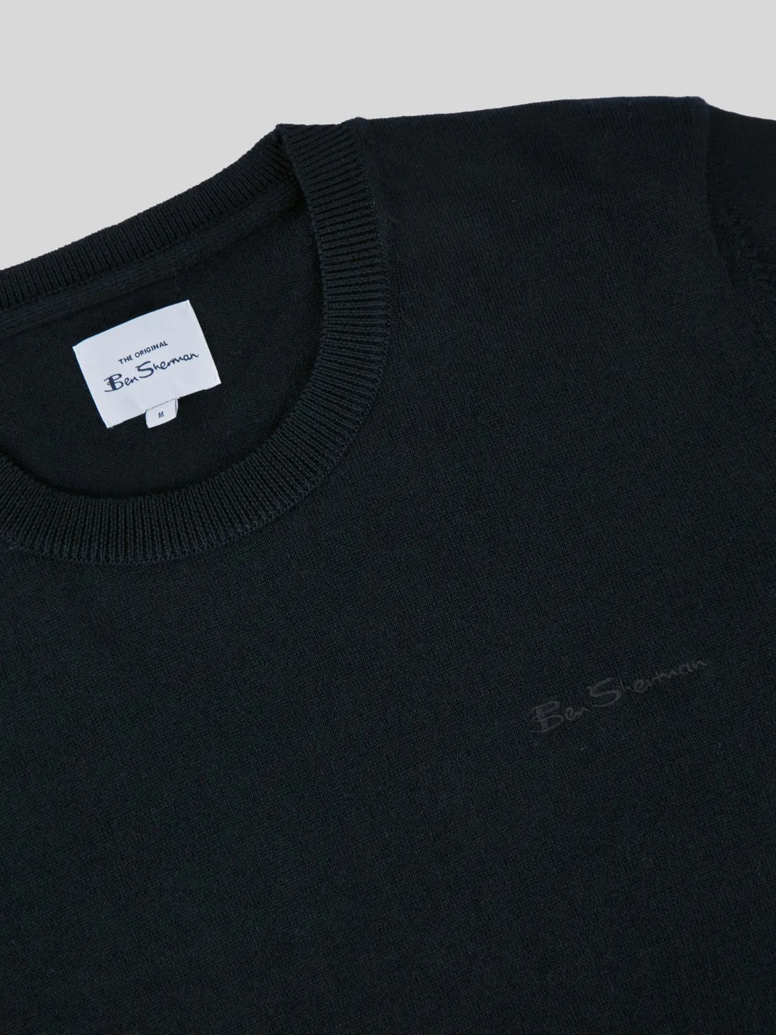 Signature Knit Crewneck Sweater - Black