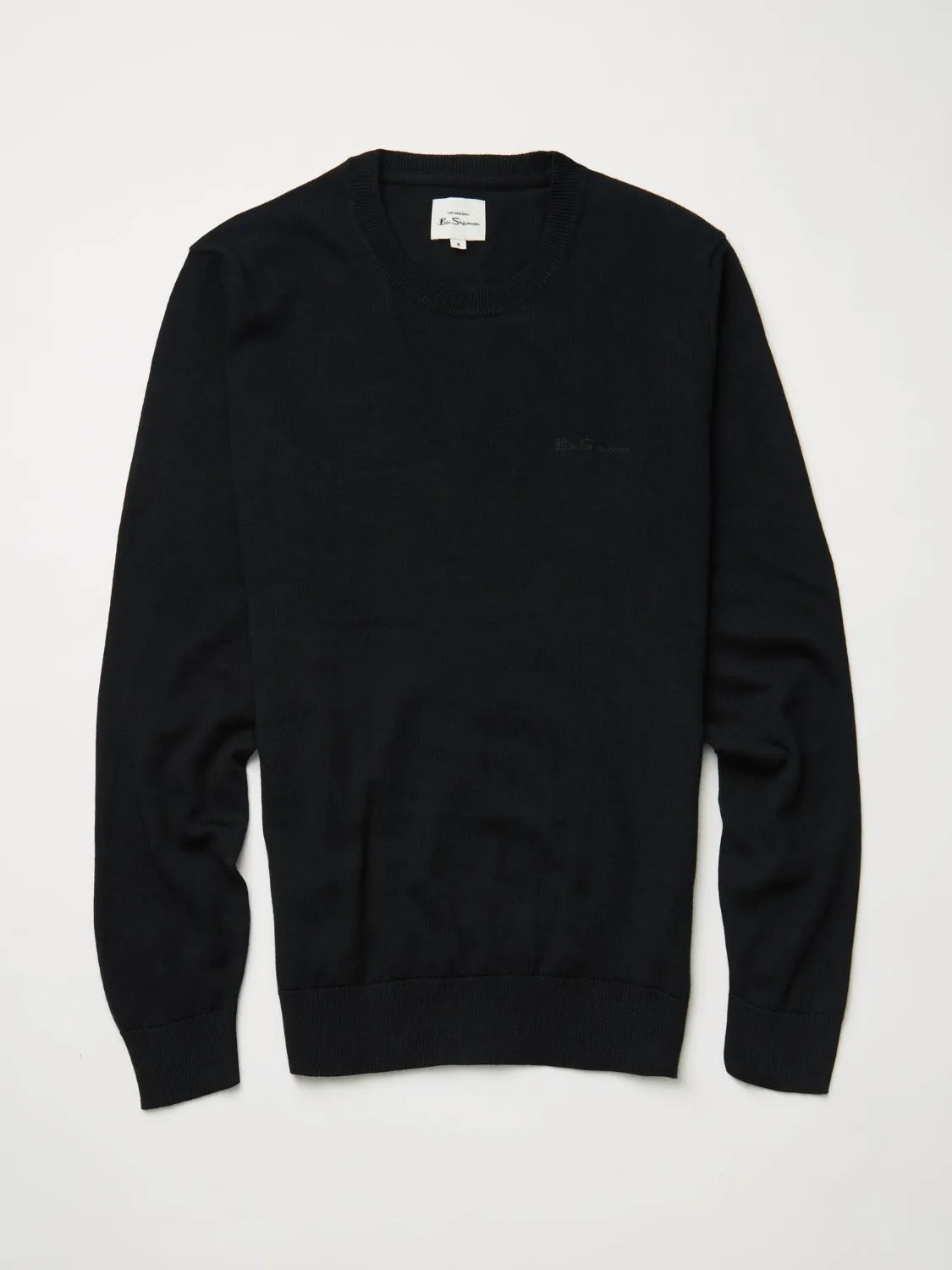 Signature Knit Crewneck Sweater - Black
