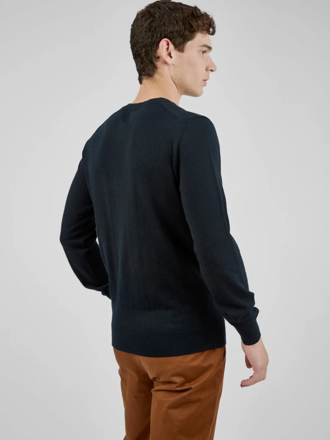 Signature Knit Crewneck Sweater - Black