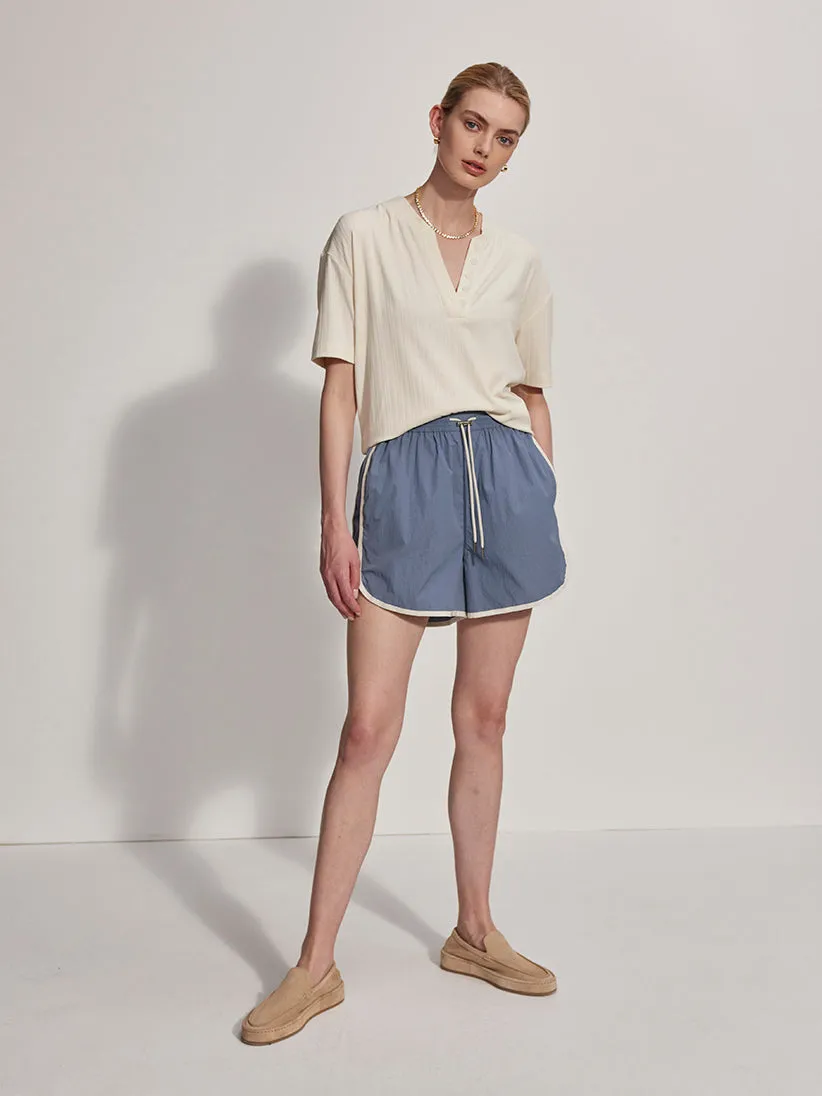 Varley Harmon High Rise Short 4'' - Stone Blue
