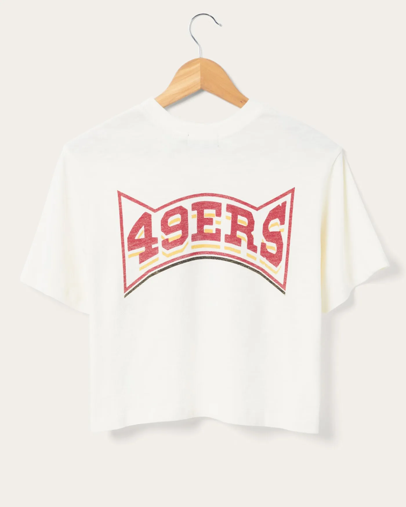 Women's 49ers Mock Neck Crop Tee