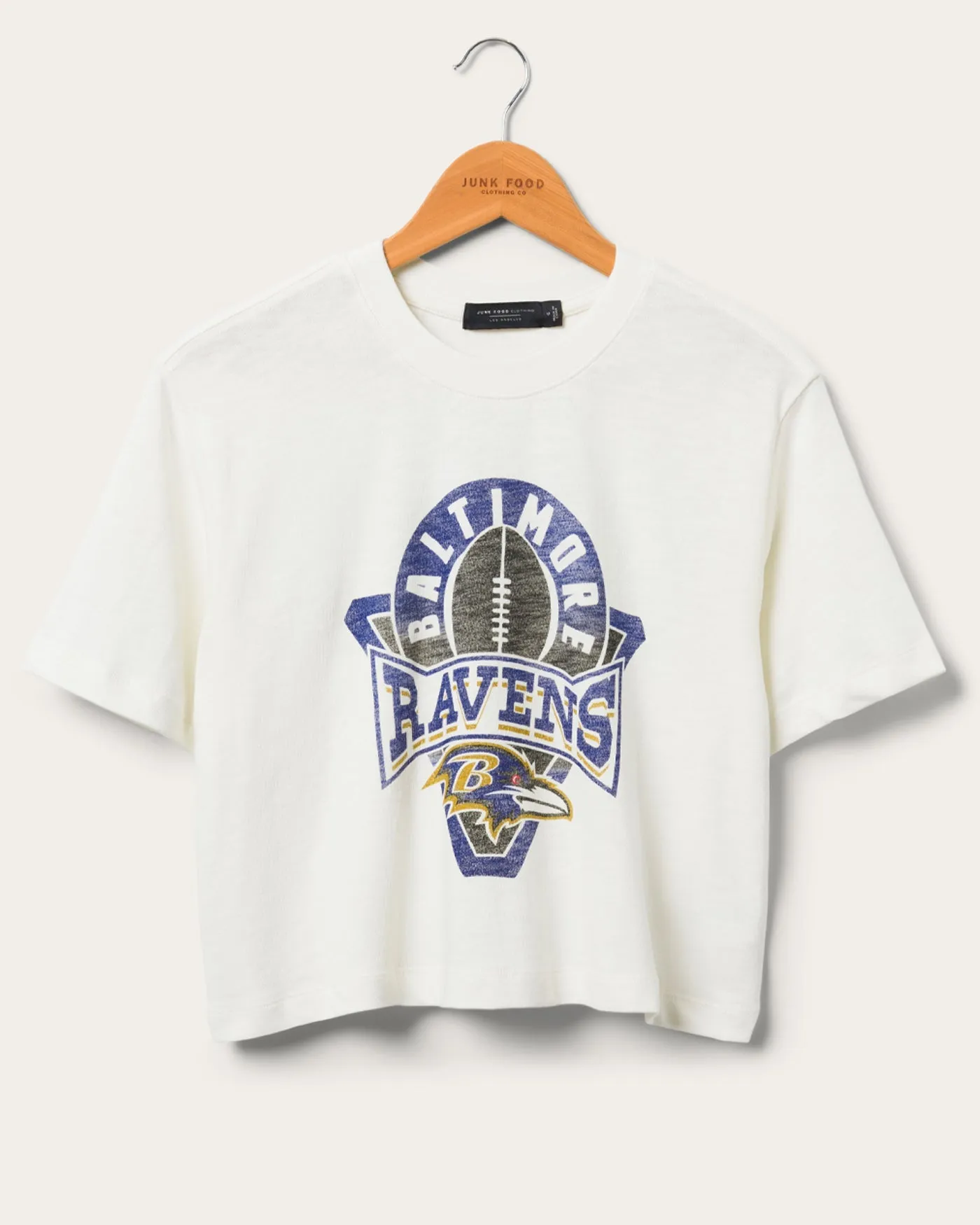 Women's Baltimore Ravens Mock Neck Crop Tee