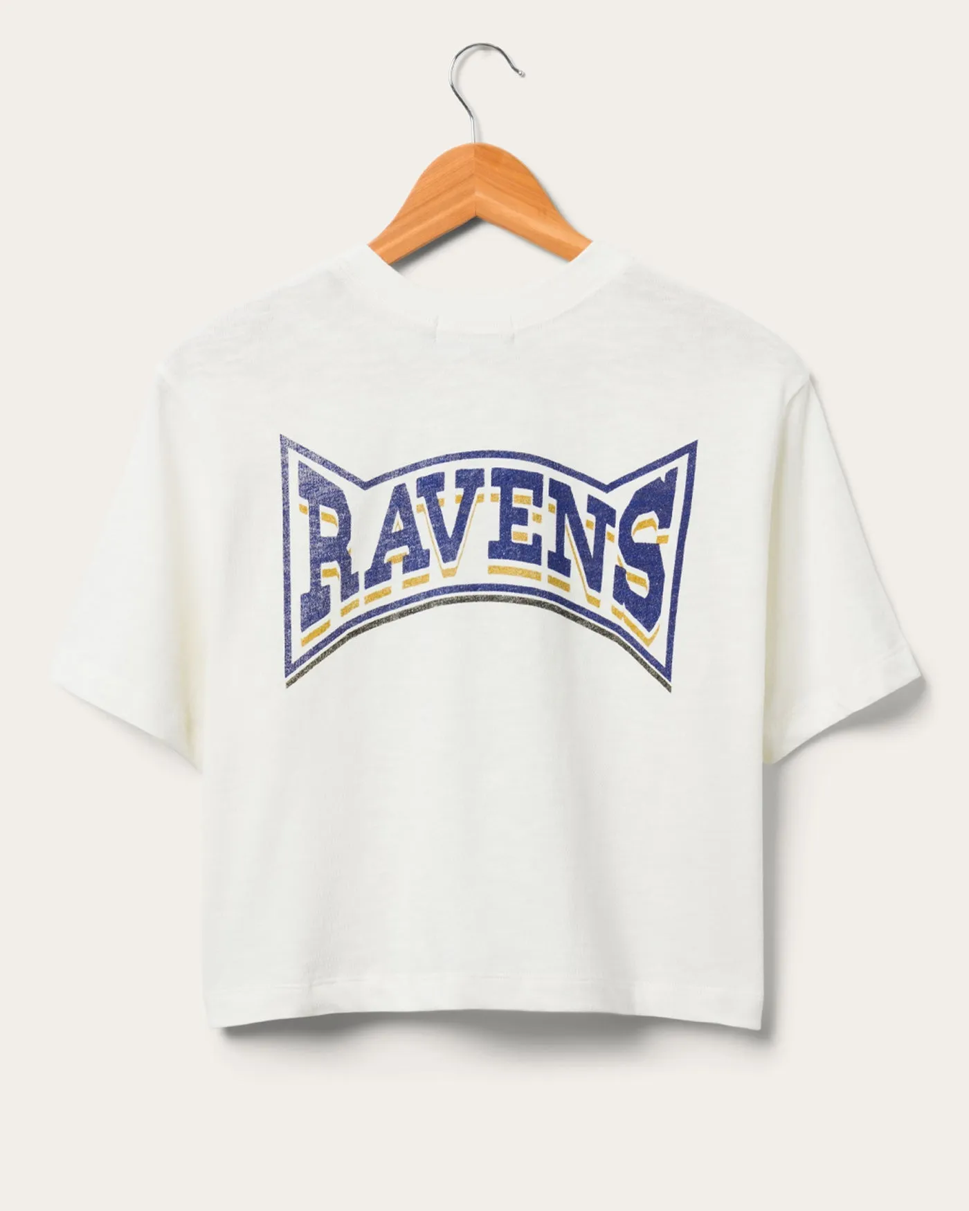 Women's Baltimore Ravens Mock Neck Crop Tee