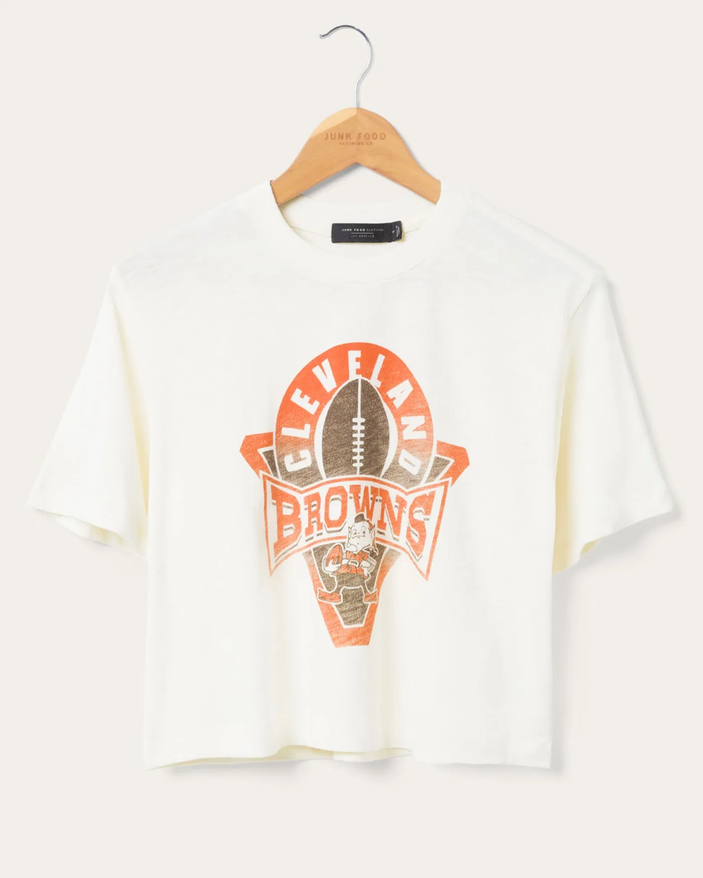 Women's Browns Mock Neck Crop Tee