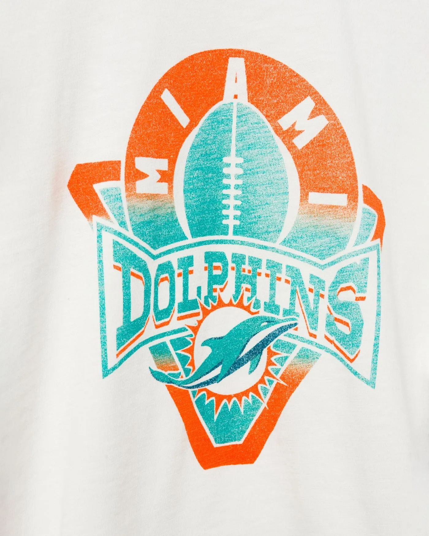 Women's Miami Dolphins Mock Neck Crop Tee