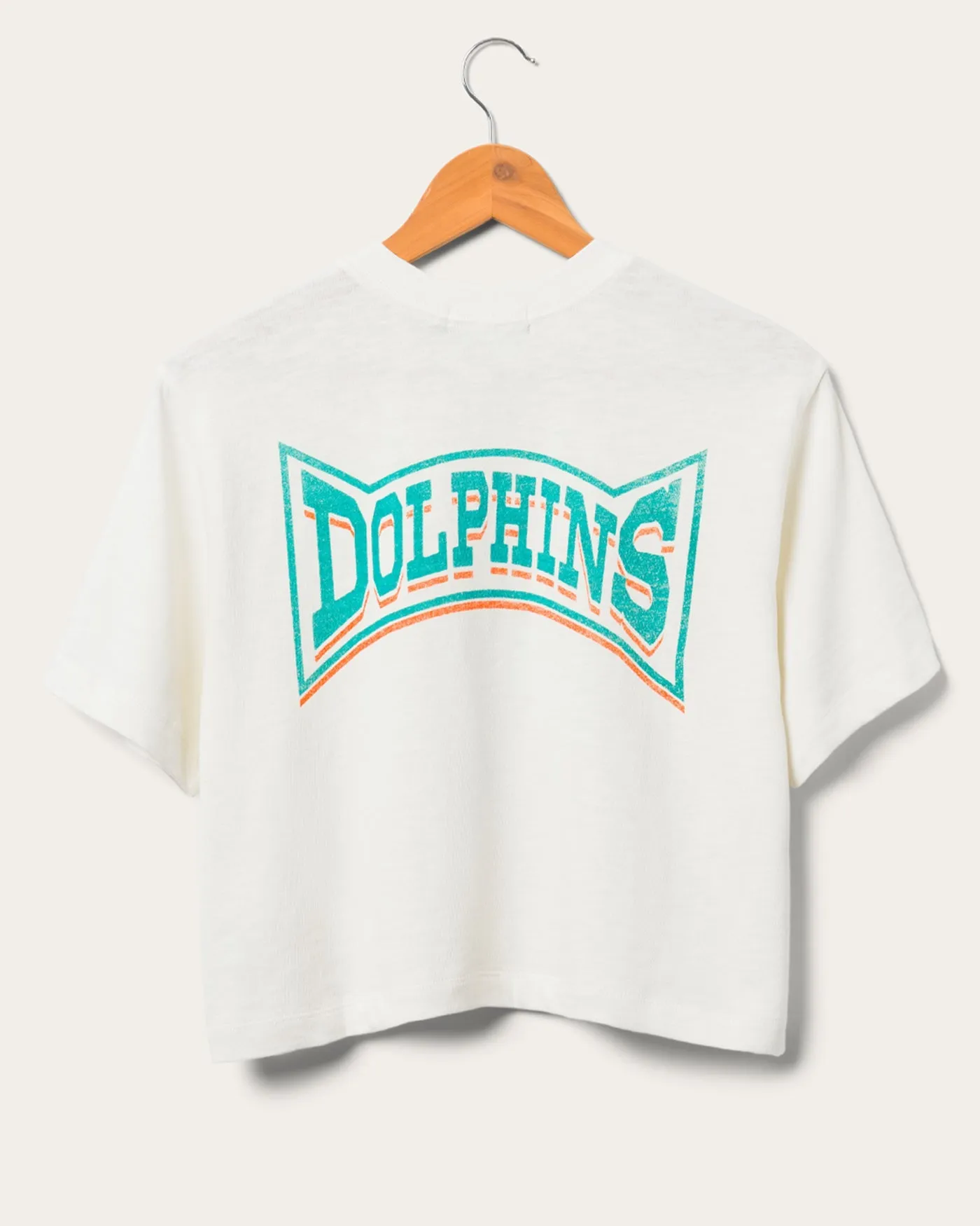 Women's Miami Dolphins Mock Neck Crop Tee