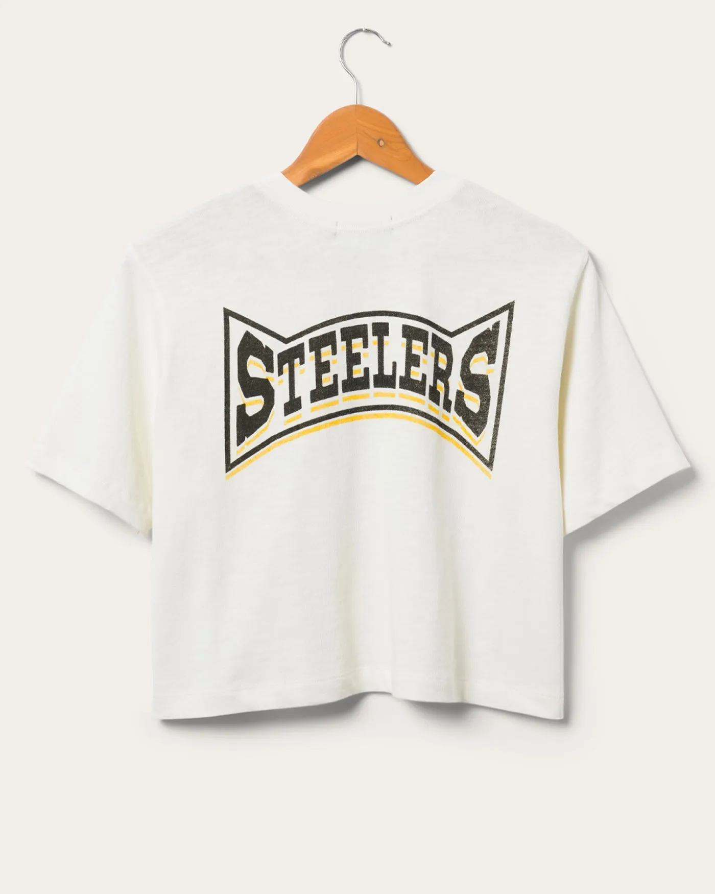 Women's Pittsburgh Steelers Mock Neck Crop Tee