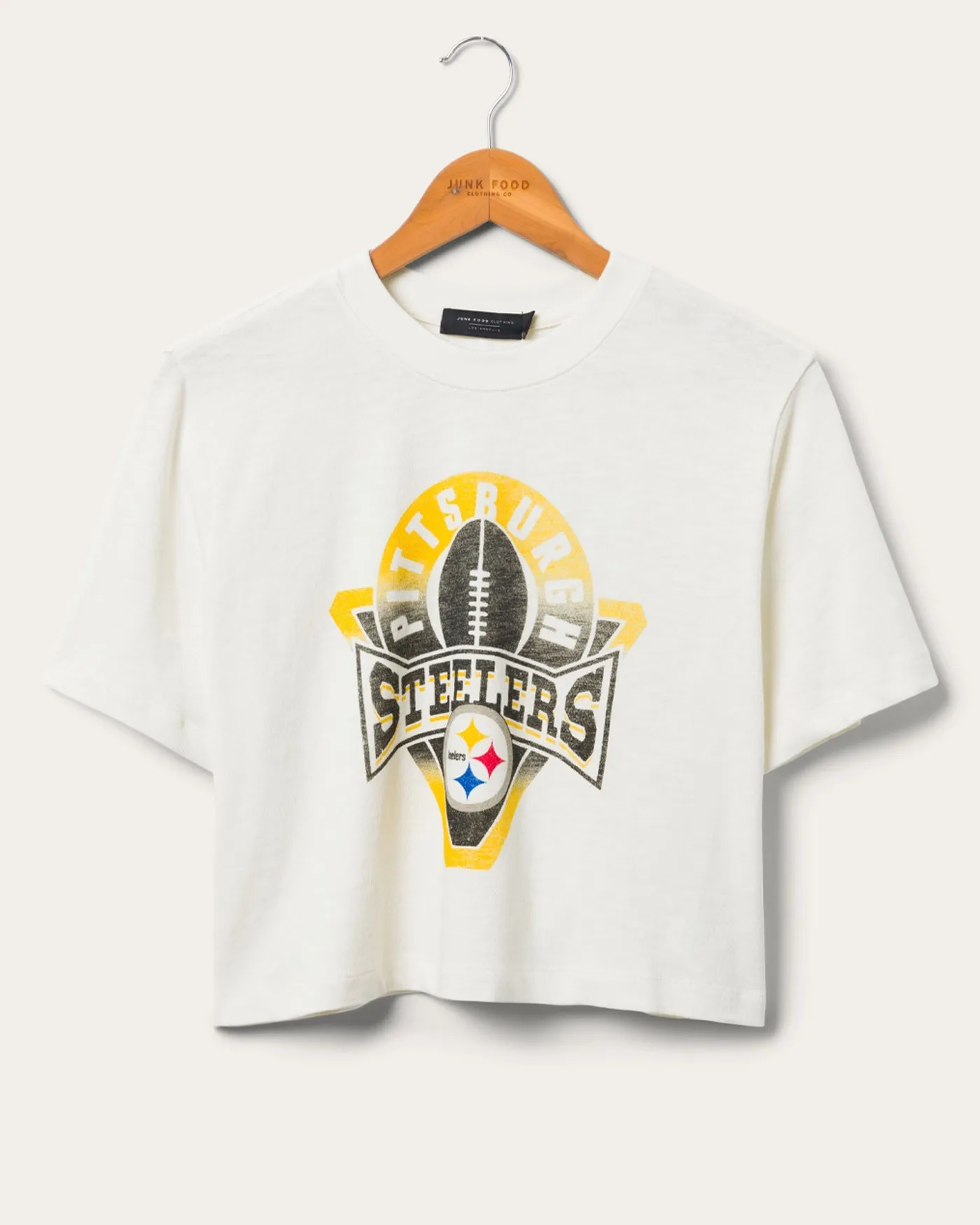 Women's Pittsburgh Steelers Mock Neck Crop Tee